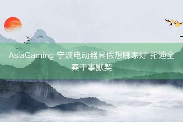AsiaGaming 寧波電動器具假想哪家好 拓迪全案干事默契